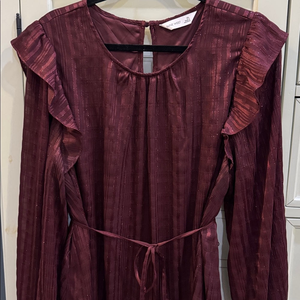 Nine West red sparkle dress